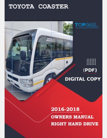 toyota coaster 2016 2017 2018 owners manual in english